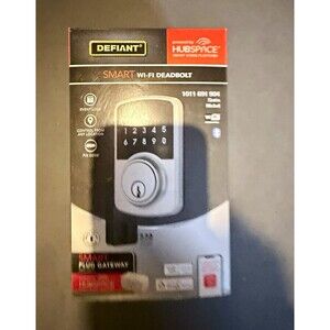 Defiant Wi-Fi/Bluetooth Keypad Smart Deadbolt, Satin Nickel 1011 691 904